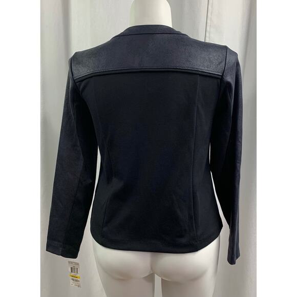 50% OFF Style & Co Jacket Side Zip Motto Vegan Leather Suede - Picture 3 of 8